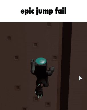 a screenshot of a video game with the words epic jump fail