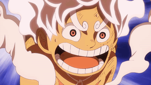 a close up of a cartoon character with a big smile