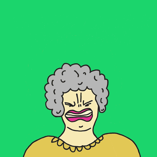 a cartoon of a woman with her mouth wide open and the words we need another $ 12.00 check