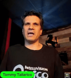 Tommy Tallarico reacts with a baffled open-mouthed expression.