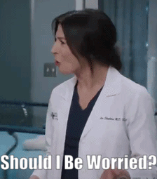 a woman in a white lab coat says should i be worried