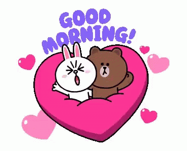 a brown bear and a white rabbit are sitting in a heart .