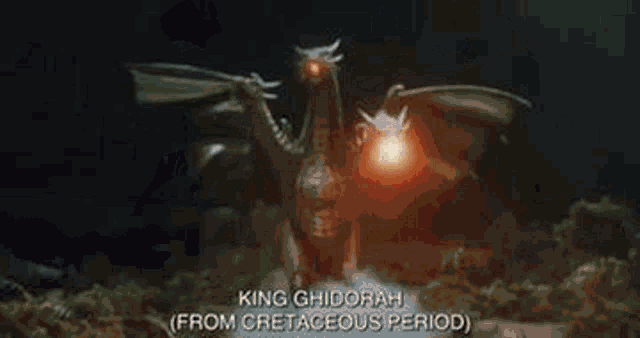 a dragon is surrounded by flames and says `` the legend of the guardian gods is about to reach its climax . ''