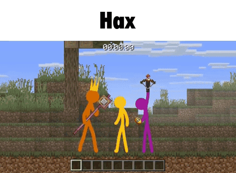 a screenshot of a video game with the name hax on top