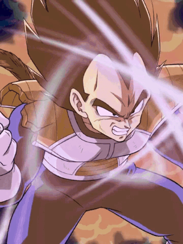 a close up of a cartoon character with a light coming out of his mouth