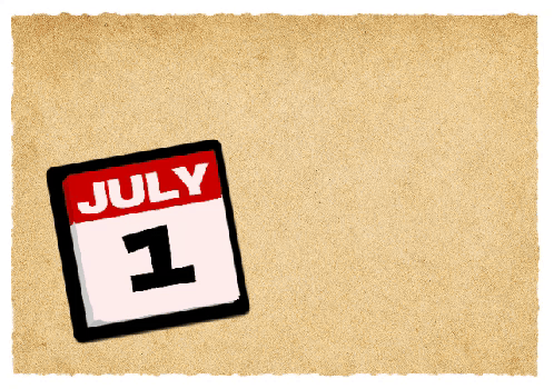 a calendar shows that july 2 is the 2nd day of the month