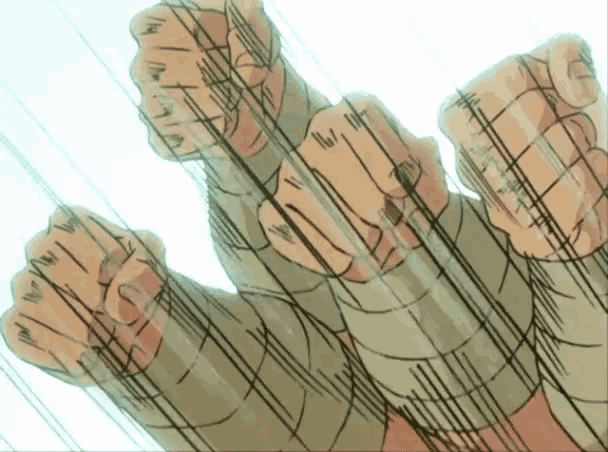 a drawing of a person 's fist with a few lines coming out of it