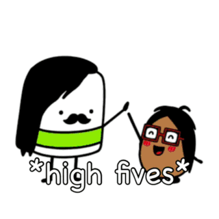 a colorful background with the words * high fives * written on it