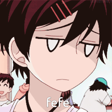 Haruhi Fujioka gives a flat, tired anime reaction.