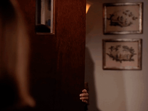 a woman says " hey you made it " in front of another woman