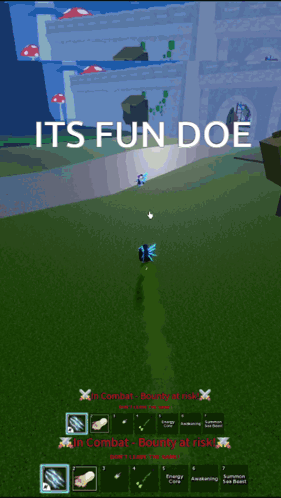 a screenshot of a video game with the words " its fun doe " at the top