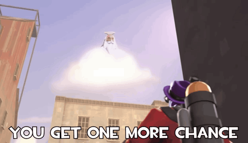 a poster that says " you get one more chance " on it