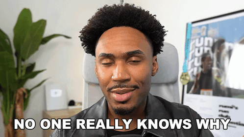 a man says no one really knows why in front of a plant