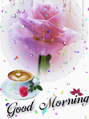 A floral and coffee-themed card reads “Good Morning” in script.
