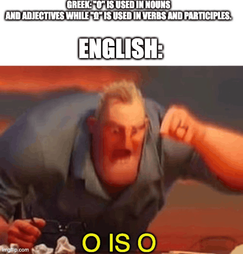 mr. incredible is holding a piece of paper with a caption that reads english o iso