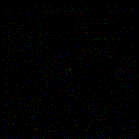 An almost-black frame shows only a tiny faint point of light.