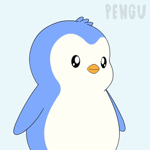 a penguin says thank you with a blue background