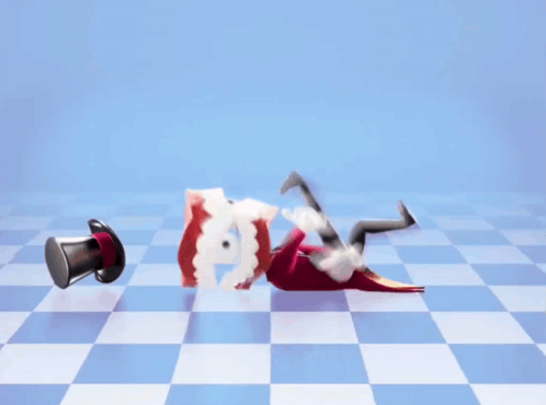 a person in a santa suit is laying on their back