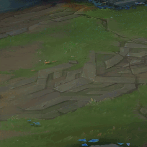 A League of Legends game lane is shown from above with no visible caption.
