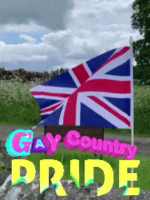a gay country pride sign with a british flag