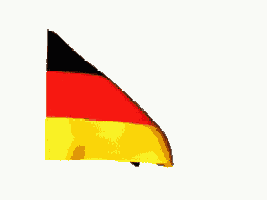 a red black and yellow flag is waving in the wind