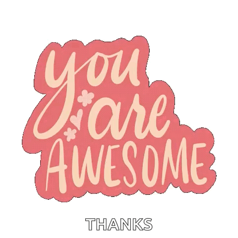 Pink script lettering says “you are AWESOME.”
