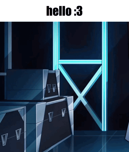 a picture of a room with the words hello : 3 below it