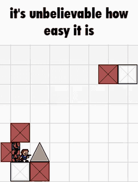 a drawing of a game with the words " it 's unbelievable how easy it is " above it
