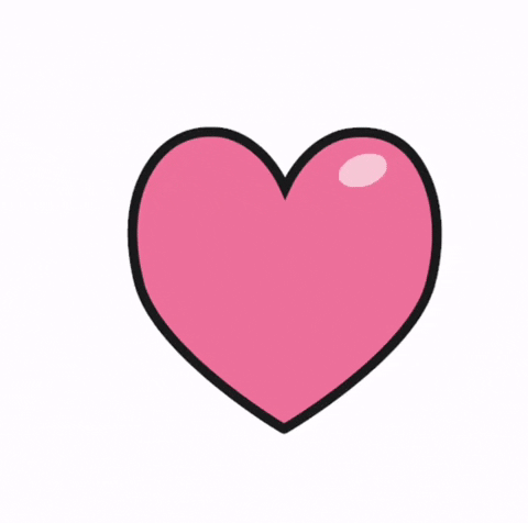 A pink heart icon is shown alone on a white background.