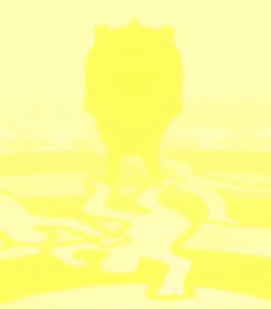 a cartoon panda bear is standing on a yellow background and saying `` hello , chat '' .