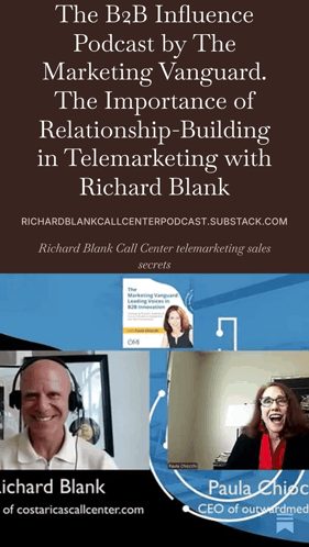 the b2b influence podcast by the marketing vanguard discusses the importance of relationship-building in telemarketing
