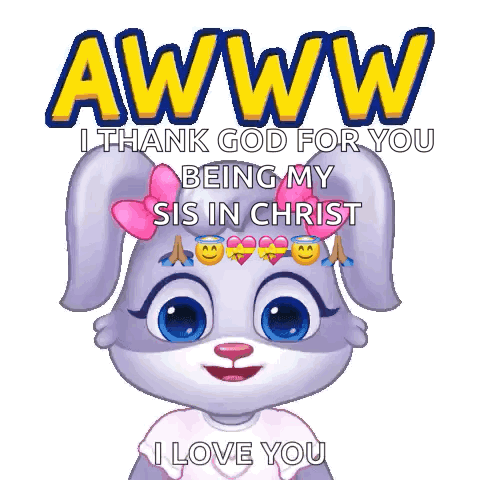 A purple cartoon puppy with bows appears beneath large “AWWW” text and a thank-you message.