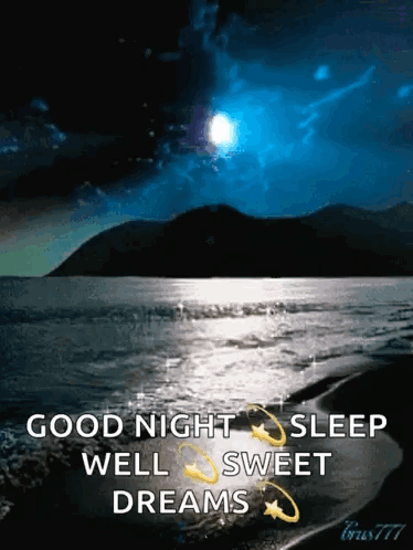 Moonlight reflects across the ocean beneath a bright star in a peaceful blue scene.