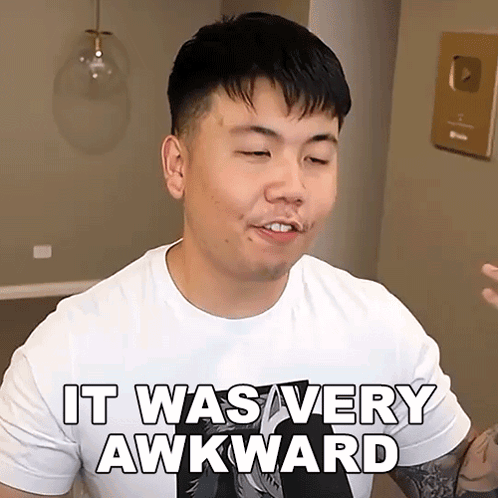 a man says it was very awkward in a white shirt