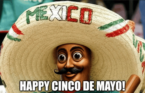 a picture of a man wearing a sombrero that says mexico