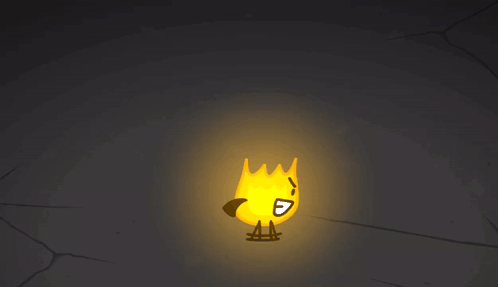 a cartoon drawing of a cloud with a sad face next to a yellow ghost with the letter r on it