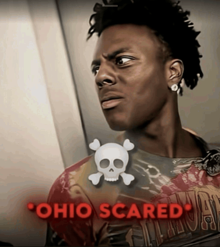 a man with a skull and crossbones and the words ohio scared on the bottom