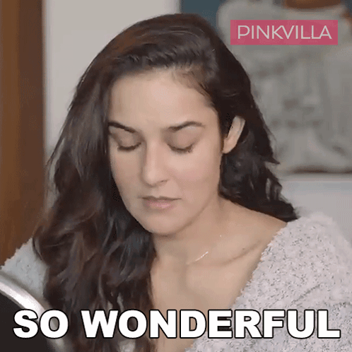 a woman with her eyes closed has the words so wonderful written on her face