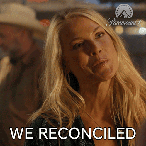 a woman says we reconciled in a paramount ad