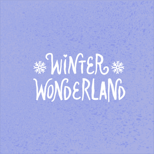 a purple background with the words winter wonderland written on it