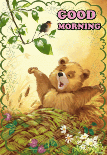 Smokey Bear appears among leaves with a “GOOD MORNING” caption.