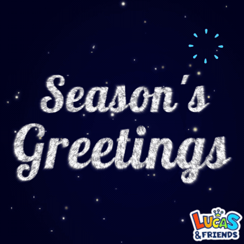 lucas and friends greeting card that says season 's greetings on it