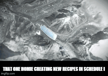 that one homie creating new recipes in schedule 1