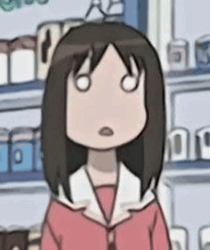 Osaka from Azumanga Daioh stares blankly in surprise.