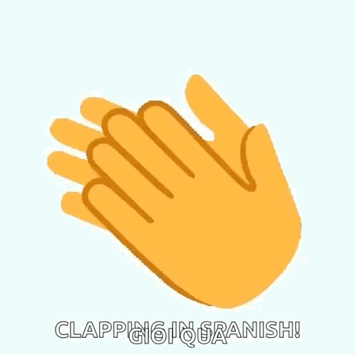 Yellow clapping-hands emoji appears above “CLAPPING HANDS.”