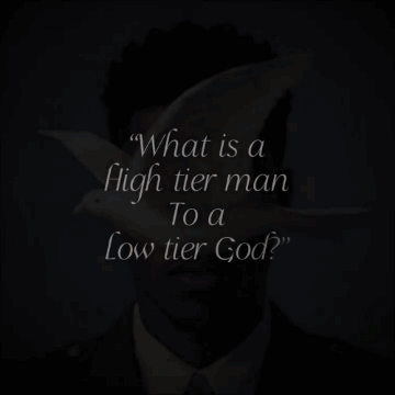 a man in a suit and tie has a white dove flying over his face