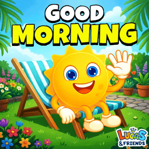 a lucas and friends greeting card with a sun