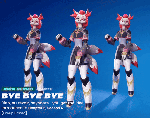 a video game character says bye bye bye on the screen