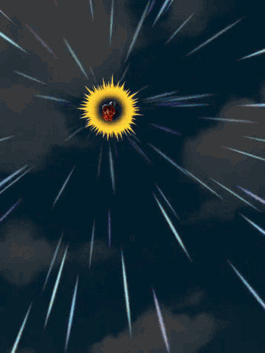 a cartoon character with red hair is in a yellow circle