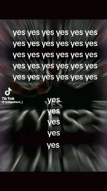 A dark Venom-themed image is overlaid with many repeated “yes” words.